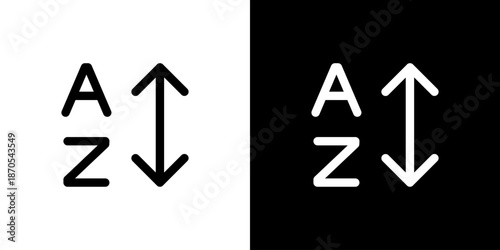 A-Zのソートアイコン（ベクター）