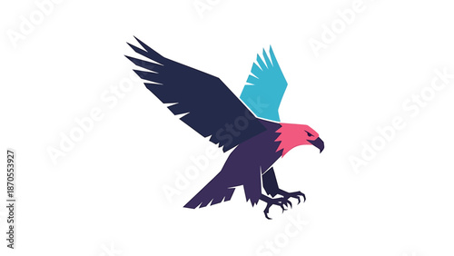 Majestic eagle soaring through the sky with vibrant colors and sharp details.