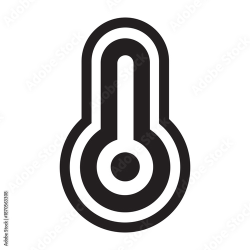 Illustration vector graphic of Thermometer icon | Glyph Icon