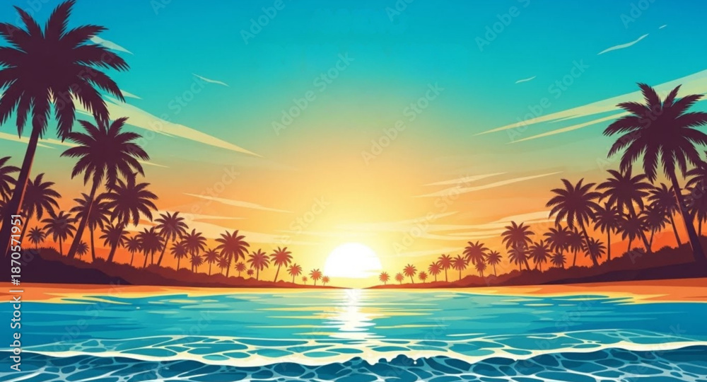 Obraz premium sunset on the beach