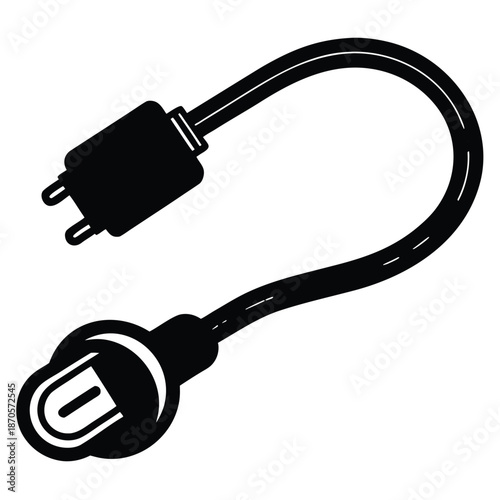 extension cord vector on white background