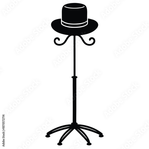 hat stand vector on white background