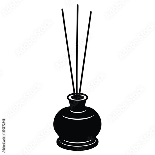 incense holder vector on white background