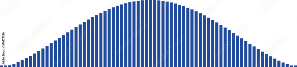 Obraz premium Normal distribution curve representing statistical data Vector