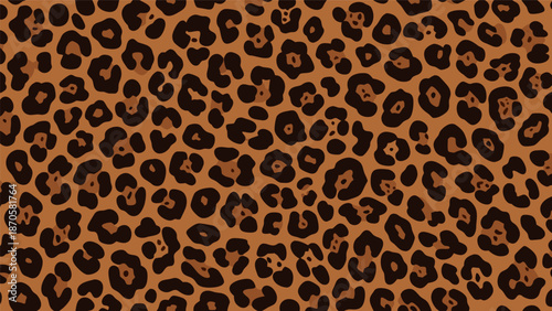 Seamless Leopard Print Vector Illustration Pattern for Fashion and Fabric Design