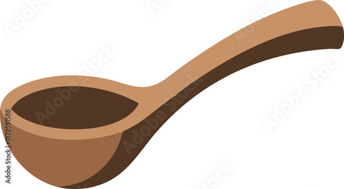 Wooden soup ladle