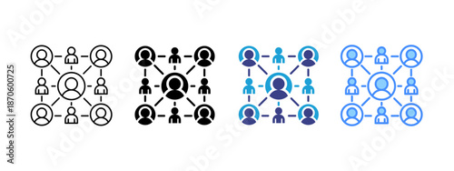 Stakeholder  icon set multiple style collection