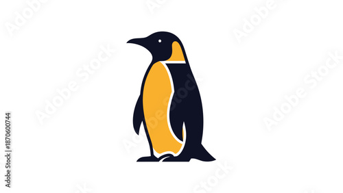 Elegant penguin illustration showcasing vibrant colors and distinctive features against a clean background.
