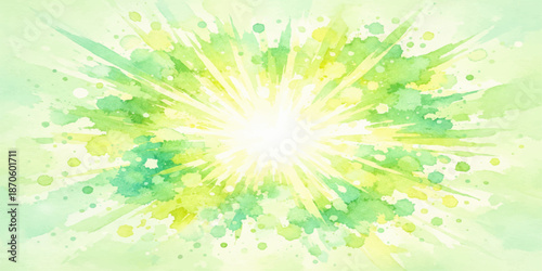 Abstract green vector background featuring a bright sunny sky with nature bokeh, soft summer sunlight glow, and shining stars for a beautiful spring grass design