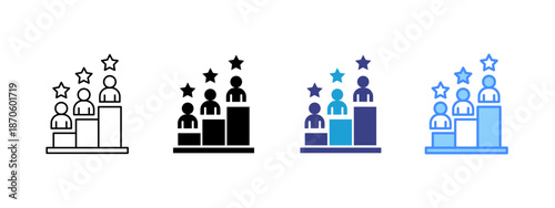 Ranking icon set multiple style collection