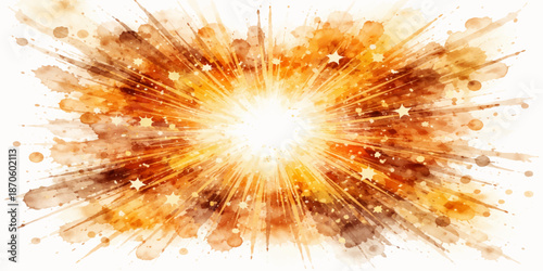 Bright abstract fire explosion with glowing orange fractal patterns and colorful light flashes on a black background creates a motion-filled energy wallpaper