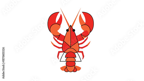 Vibrant illustration of a red lobster, showcasing its intricate details and design.