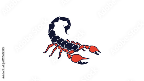 Intricate illustration of a scorpion with detailed body and claws, ready to strike.