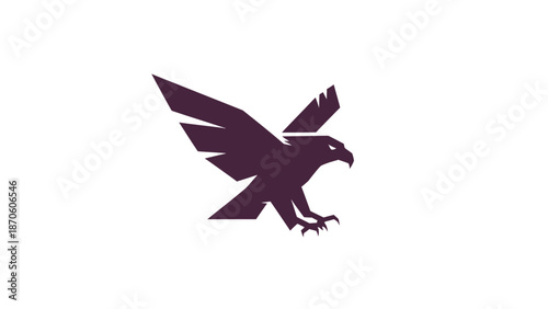 Majestic eagle silhouette soaring through the sky with powerful wings.