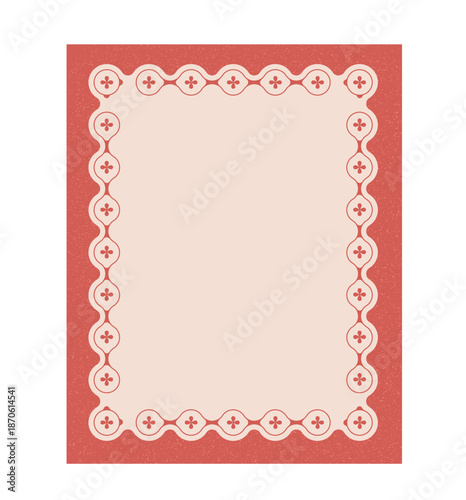 異国シリーズ_しずく連結モチーフ_テラコッタ長方形