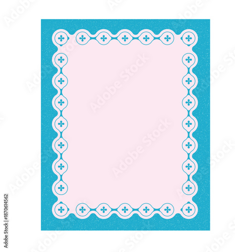 異国シリーズ_しずく連結モチーフ_トルコブルー長方形