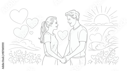 Eternal Bond: A tender moment frozen in time, two individuals, bound by love, share a heartfelt connection as they gaze into each other's eyes.