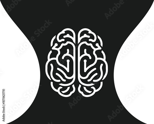 Brain illustration representing intelligence and cognitive functions in a creative design.