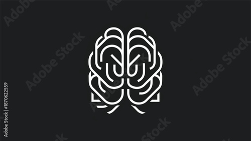 Brain illustration representing intelligence, thought, and cognitive processes in humans.