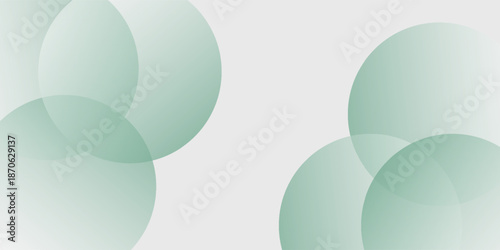 Abstract white background with green circle lines. Digital future technology concept. vector illustration.