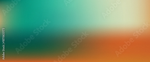 Grain teal orange gradient texture. Stippled green beige noise background. Gritty spray dot grunge colorful texture. Vector dotwork bg. Distressed rough film leak gradation. Abstract sand backdrop.