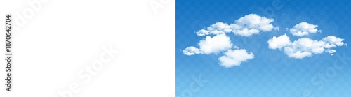 Realistic clouds set, transparent png graphic element for sky and weather design