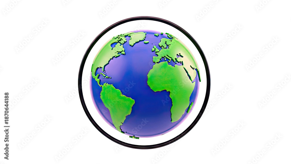 Fototapeta premium Stylized Globe Model