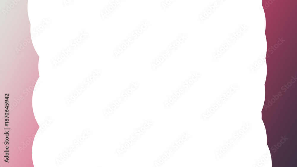 Obraz premium Minimalist Abstract Background with White Wavy Center and Soft Pink to Deep Purple Gradient Edges