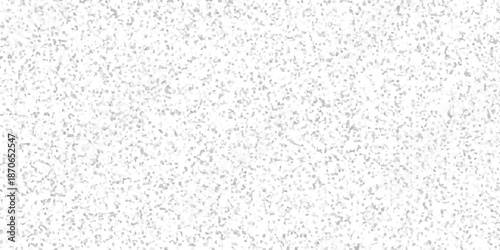 Bright white abstract background texture with a dense pattern of light grey speckled particles creating a subtle granular effect