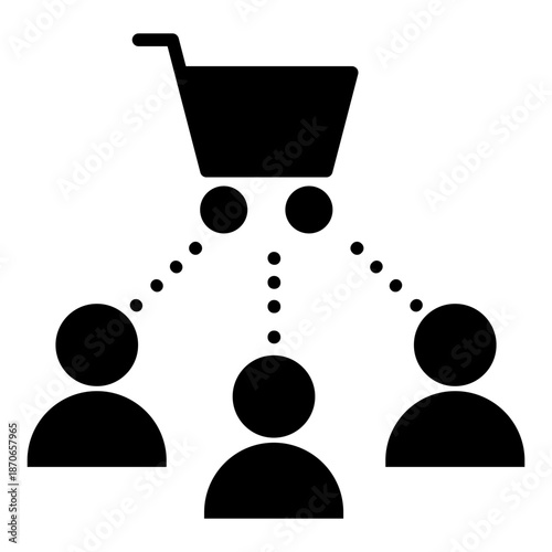 Shopping icon vector. Online shopping Illustration sign. Purchases symbol. Sale logo.