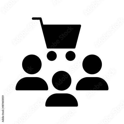 Shopping icon vector. Online shopping Illustration sign. Purchases symbol. Sale logo.