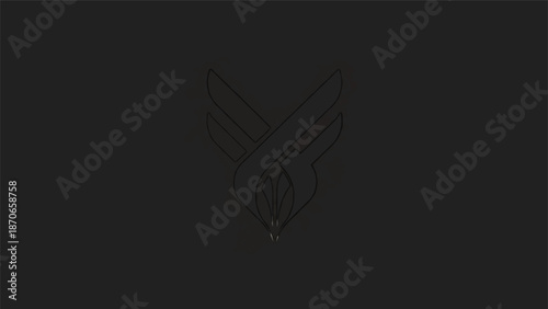 A small black object is seen against a dark background, isolated and simple.