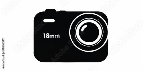 Vector flat style illustration of camera, Photo camera in flat style. Vector. design pattern collection set of professional DSLR photo camera body with zoom lens in various angles isolated white backg