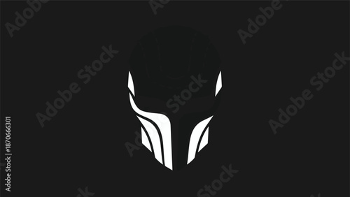Intriguing silhouette of a masked figure, mysterious and enigmatic, dark and bold, captivating design.