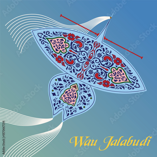 Wau Malaysia Set Wau Jalabudi Malay Melayu Culture Tradition heritage Malay Moon Kite