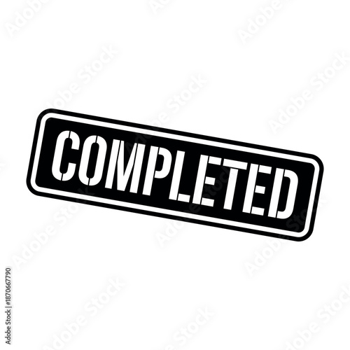 Completed Stamp, Completed Grunge Square Sign