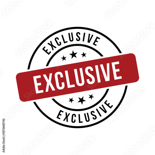 Photos Exclusive Stamp, Exclusive Grunge Round Sign