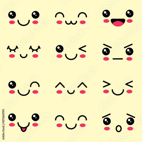 Types of Moods in cartoon style Vector