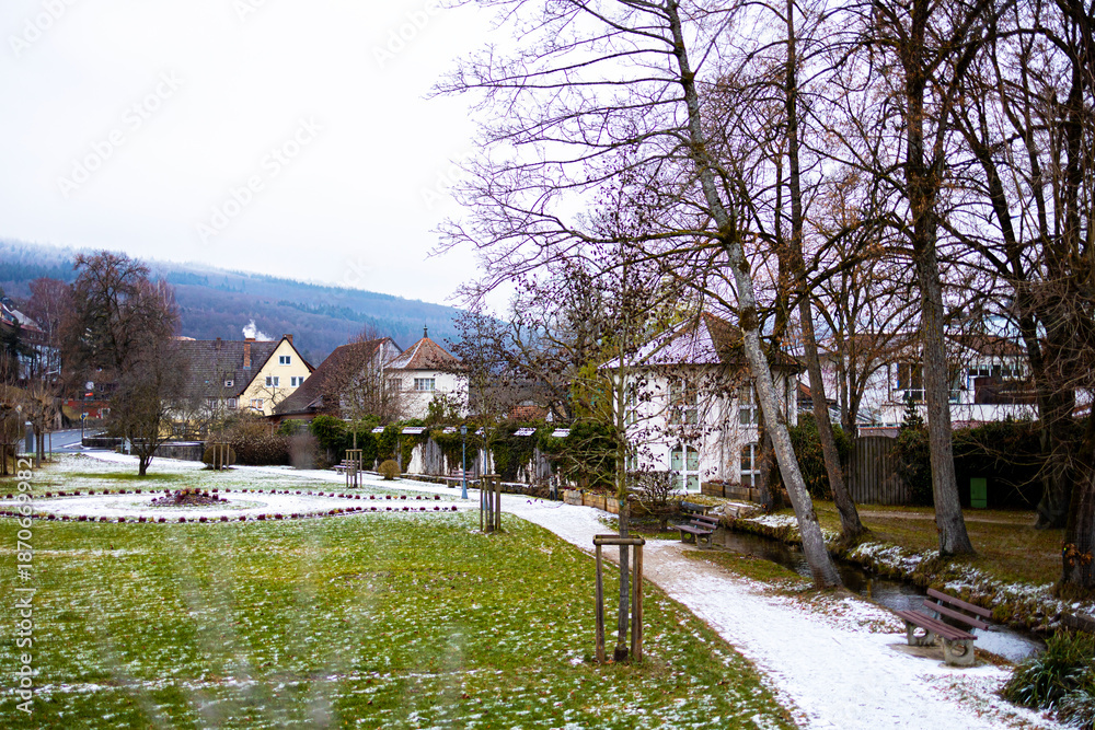 Fototapeta premium bad brueckenau bavaria in winter