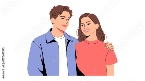 Affectionate Embrace: A loving couple, illuminated by a warm glow, share a tender moment, illustrating the depth of their bond.