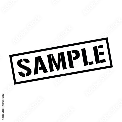 Sample Stamp, Sample Grunge Square Sign