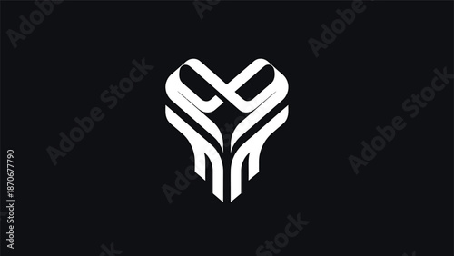 Elegant abstract logo design featuring intertwined lines and a heart shape.