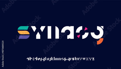 creative modern stylish a to z alphabet typography font design vector set