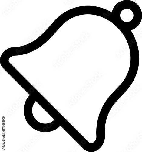 Black Muted Notification Bell Icon Outline 