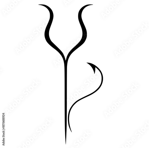 Devil spear silhouette
