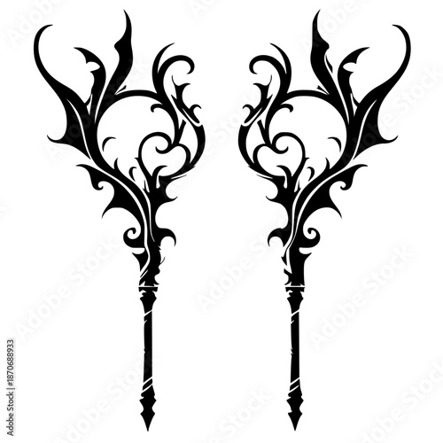 Devil spear silhouette
