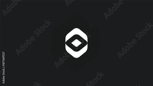 Abstract geometric logo design with a unique and modern aesthetic, simple and clean.
