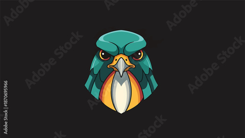 Intense gaze of a majestic falcon, showcasing its sharp focus and predatory nature.