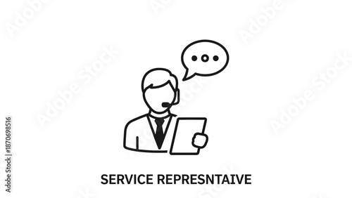 Customer Service Representative Communicating with Client via Digital Device