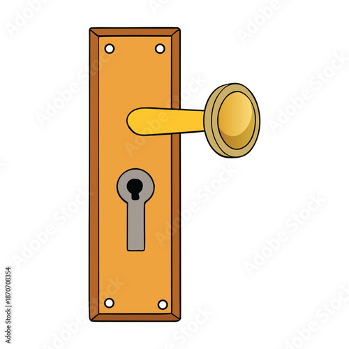 A close-up of a classic door knob and round peephole, polished and still, hinting at stories beyond the door and the quiet mystery of who waits outside.
